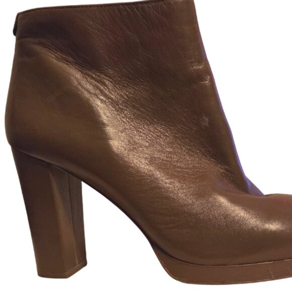 Michael Kors Ankle Boots. Women's Leather Boots, Designer Boots, Brown Boots - Picture 13 of 14